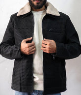 Black Jacket with Sherpa Collar